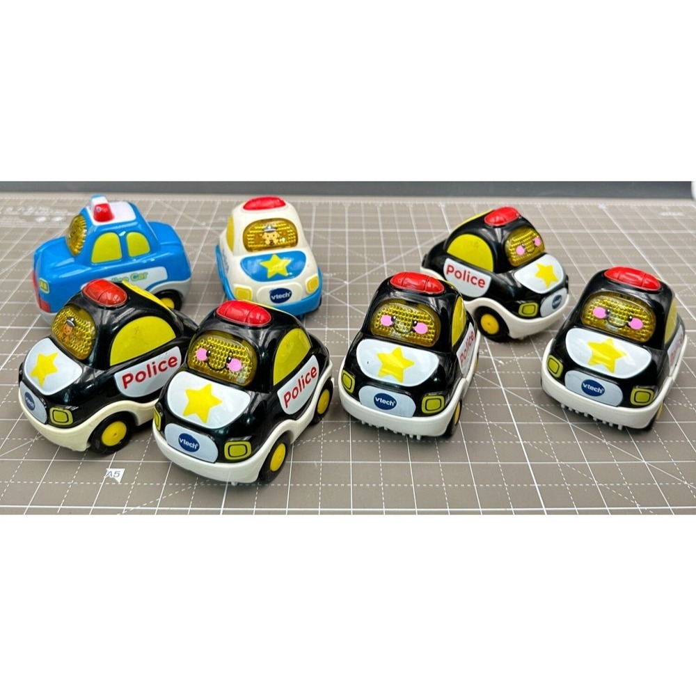V Tech Police Vehicle Car Lot of 6